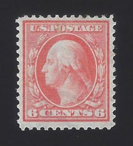 US #336 1908-09 Red Orange Perf 12 Wmk 191 Mint OG LH VF SCV $65