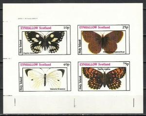 Eynhallow, 1982 Scotland Local issue. Butterfly IMPERF sheet. E7. ^