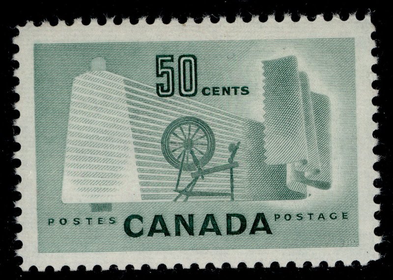 CANADA QEII SG462, 50c deep bluish green, VLH MINT.