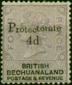 Bechuanaland 1888 4d on 4d Lilac & Black SG44 Fine MM