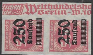 Germany   259a    1923   Mint  VF NH  IMP Pair