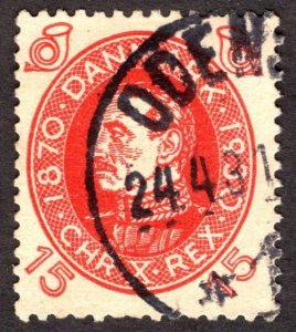 1930, Denmark 15ö, Used, Sc 214