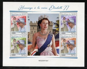 NIGER 2022 HOMMAGE TO QUEEN ELIZABETH II SHEET MINT NH