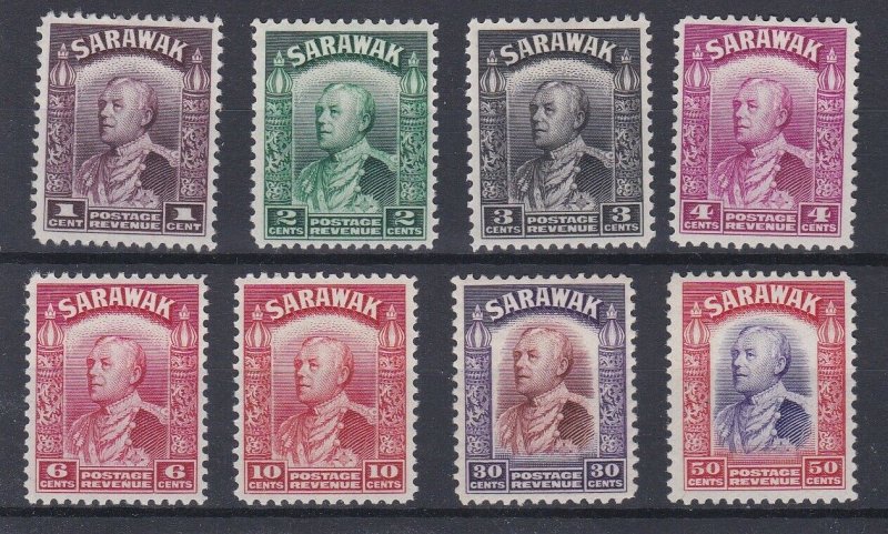 SARAWAK  1934 VARIOUS VALUES TO 50C MH