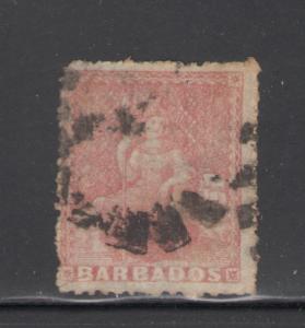 Barbados 1861 Britannia 4p Scott # 17 Used