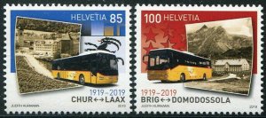 HERRICKSTAMP NEW ISSUES SWITZERLAND Sc.# 1712-13 Postbus Routes