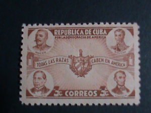 ​CUBA STAMP-1942 SC#369 FAMOUS PERSONS & ARMS OF CUBA -STAMP MNH-   VERY FINE