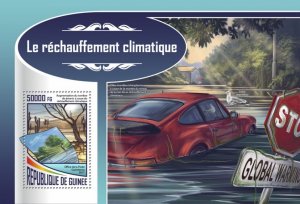 GUINEA - 2017 - Global Warming - Perf Souv Sheet - Mint Never Hinged