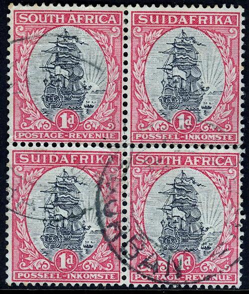 South Africa  # 34  Used  VF CDS  block of 4  Cat.  $ 7