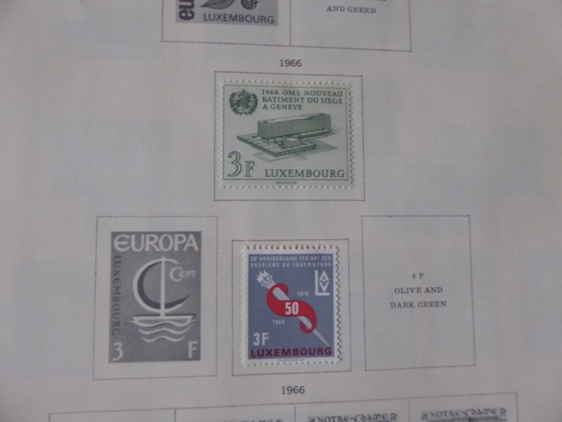 Luxemburg 1874-1966 Stamp Collection on Scott International Stamp Album pages