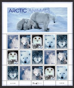 US 1999  33¢ Arctic Animals Stamp Sheet #3292a MNH