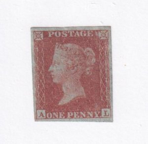 GB SG 8 VF-MNG IMPERF P/RED VERY BLUED PAPER 4 NICE MARGINS CAT VALUE £600