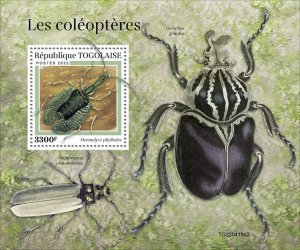 TOGO - 2022 - Beetles - Perf Souv Sheet #2 - Mint Never Hinged