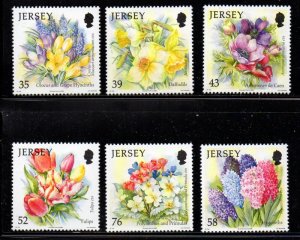 Jersey Sc 1367-1372 2009 Spring Flowers stamp set mint NH