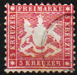 Mi: 26  Used   1863  Cat  €   7.00  wurttemberg