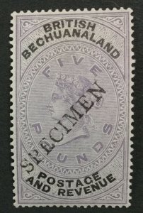 MOMEN: BECHUANALAND SG #21s SPECIMEN 1888 MINT OG H LOT #192430-1288