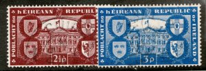 1949 Ireland Éire Sc #139-140 - 3p 2½p Dublin Architecture - Used stamps Cv $8+