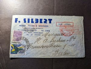 1934 Brazil Airmail Cover Rio De Janeiro to Berlin Germany