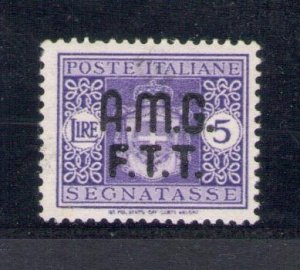 1947 TRIESTE A, Segnatasse 5 Lire Purple Watermarkless, MNH**