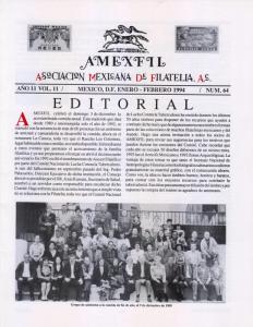 G)1994 MEXICO, AMEXFIL MAGAZINE, SPECIALIZED IN MEXICAN STAM