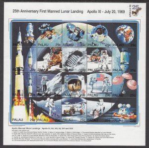 Palau 337 Annivesary Moon Landing Sheet MNH VF