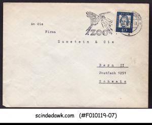 GERMANY - 1946 COVER WITH KARLSRUHER ZOO SPECIAL CANCL.