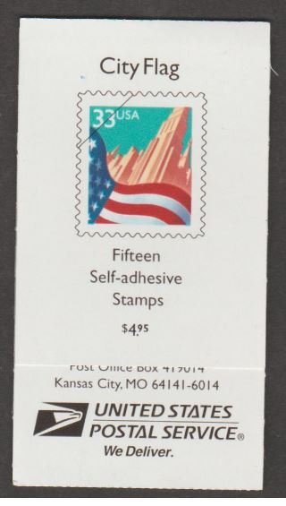 U.S. Scott #3278a-3278c BK275 American Flag over City Stamp - Mint NH Booklet