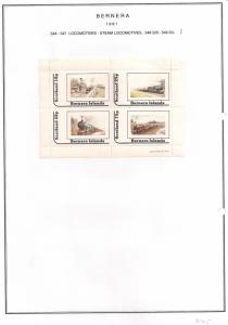 SCOTLAND - BERNERA - 1981 - Steam Locomotives (2) - 4v Perf Sheet - MLH