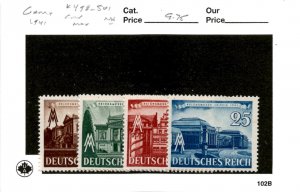 Germany, Postage Stamp, #498-501 Mint NH, 1940 Liepzig (AD)