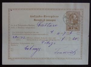 MONTENEGRO - RECEPISSE - 5 KR R! italy austria yugoslavia J4