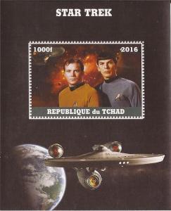 Chad - 2016 Star Trek - Stamp Souvenir Sheet - 3B-496