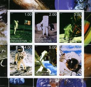 Tajikistan 2000 SPACE ASTRONAUTS Sheet Perforated Mint (NH)