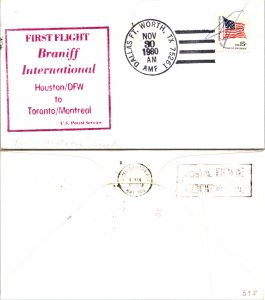 United States, Texas, First Flight, Foreign Destinations, Canada