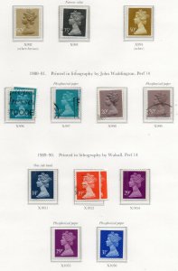 1971-1996 Collection of in excess of 350 Machin Definitives Unmounted Mint/Used