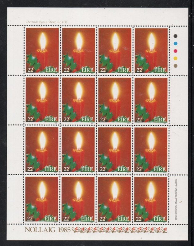 Ireland Sc 649 1985 Christmas Bonus sheet of 16 mint NH