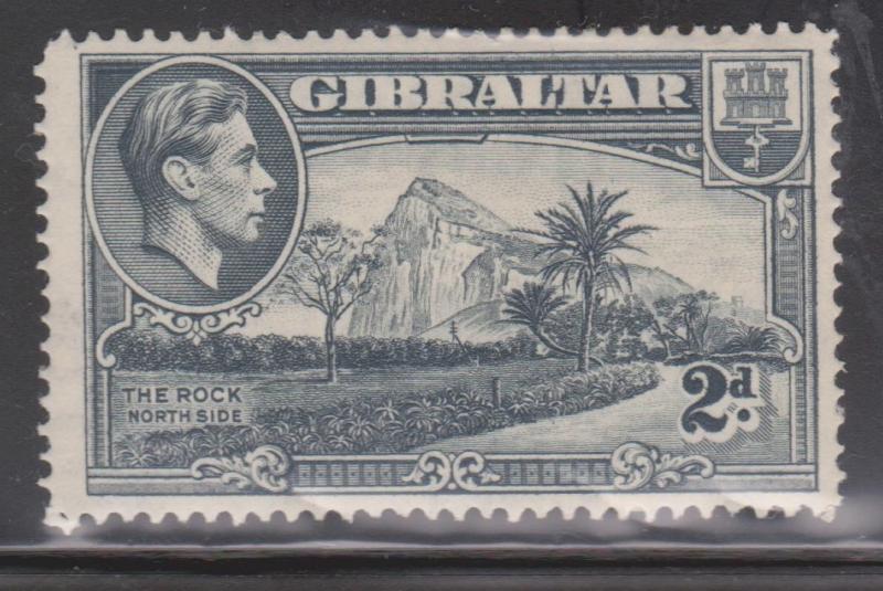 GIBRALTAR Scott # 110a Mint Hinged - King George VI Pictorial Perf 14 x 14