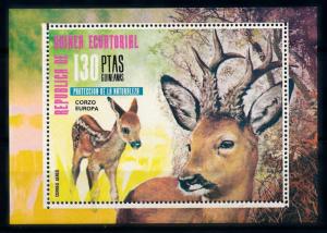 [75656] Equatorial Guinea 1976 Wild Life Deer Souvenir Sheet MNH