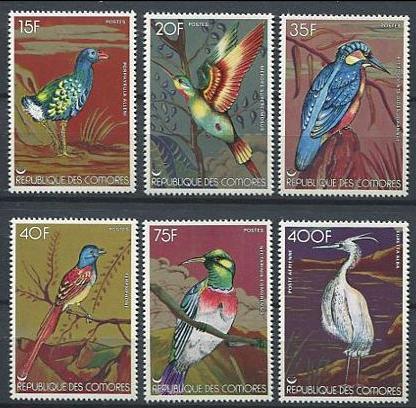 Comoro Islands 1978 Scott 285-290 Birds MNH