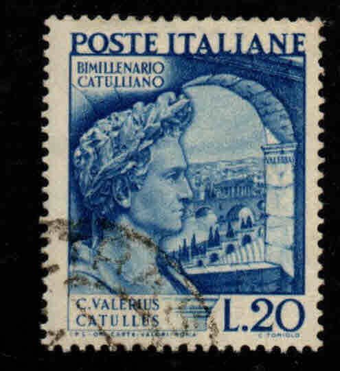 Italy Scott 529 Used Lyric Poet stamp