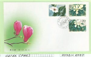 China (PRC) 2045-2047 1986 Magnolias FDC