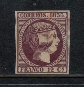 Spain #20 Mint Very Fine Unused (No Gum) On Thin Paper