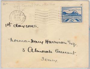 GB : JERSEY   - POSTAL HISTORY:  Michel # 7Y on FDC COVER - 1943