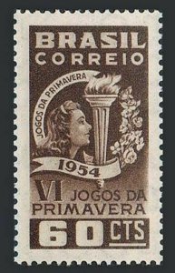 Brazil 814 block/4,MNH.Michel 866. 6th Spring Games,1954.