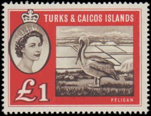 Turks and Caicos Islands #121-135, Complete Set(15), 1957-1960, Birds, Fish, ...