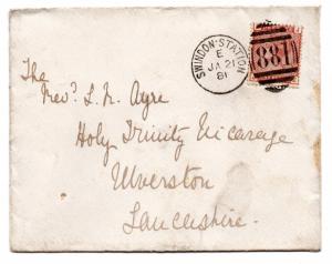 Great Britain - Sc#79 On Cover/ 1881 Swidon Station -  Lot 0415078