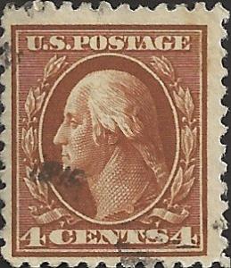 # 506 USED RED ORANGE GEORGE WASHINGTON OFFSET ON REVERSE