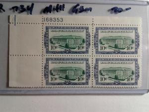 SCOTT # R 734 MINT NEVER HINGED PLATE BLOCK GEM ESTABLISHED 1862  REMOVED !!