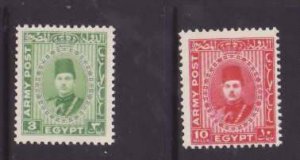 Egypt-Sc#M14-15- id9-unused og NH Military set-King Farouk-1939-