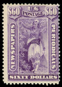momen: US Stamps #PR79 $60 Newspaper Mint OG H $850 LOT #70461