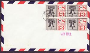 C62 Liberty Bell block uncacheted FDC